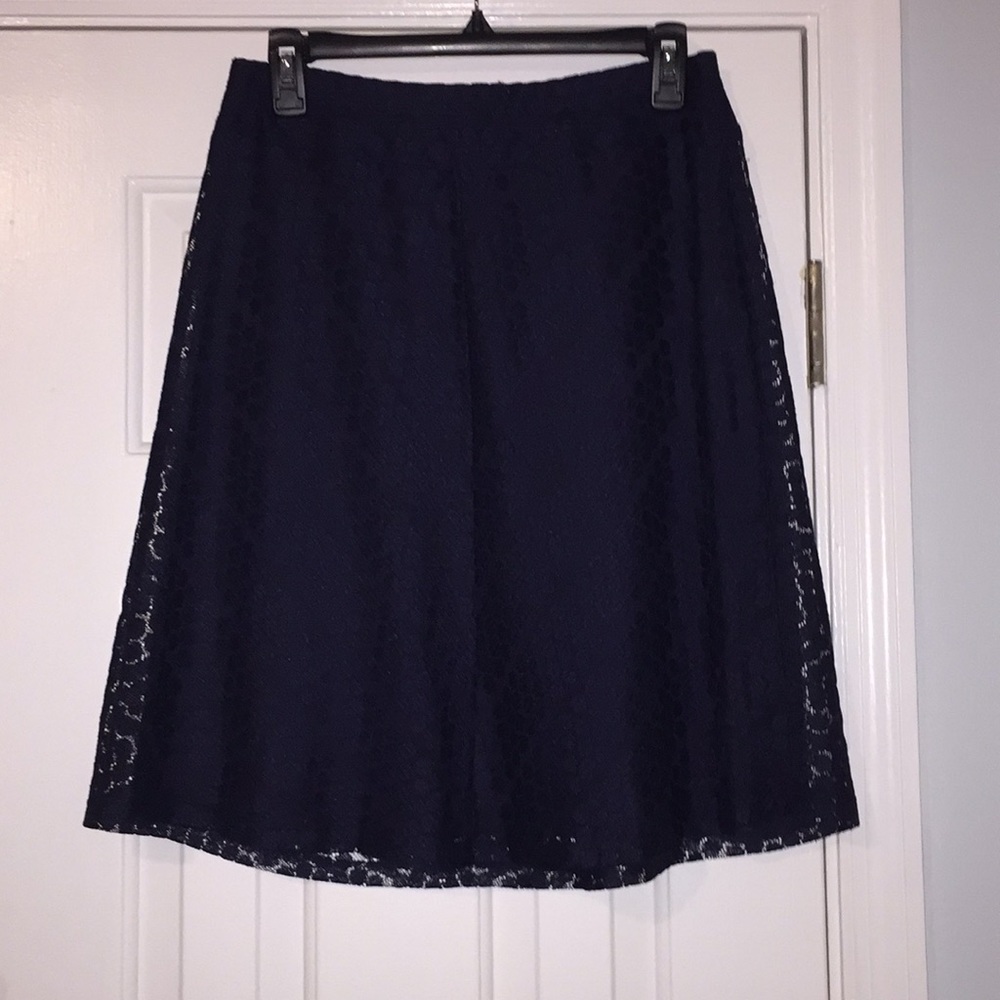 Navy lace skirt | New Directions